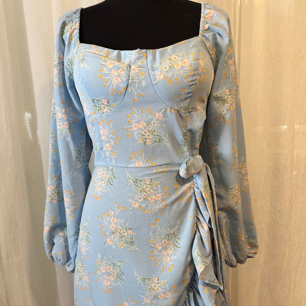 Beautiful Baby Blue Floral Dress
